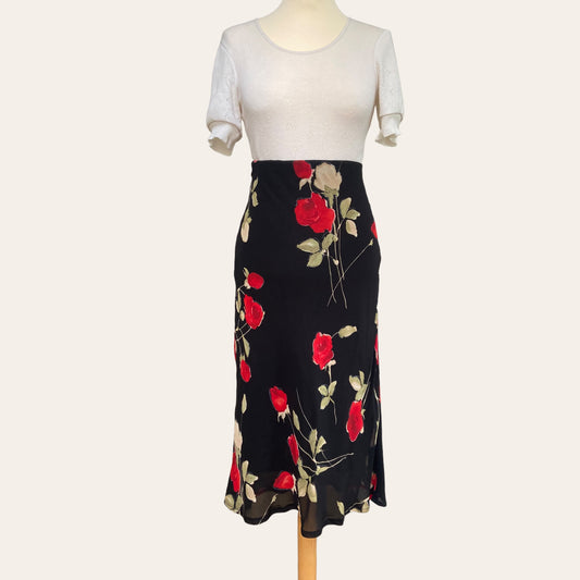 Jupe midi imprimé floral