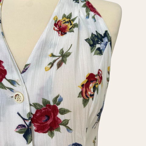 Robe boutonnée imprimé floral