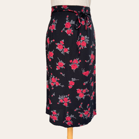 Jupe midi imprimé floral