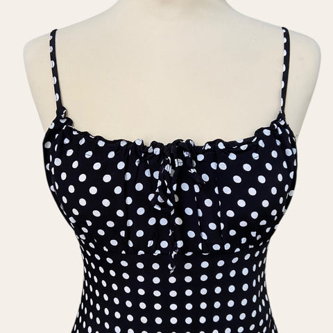 Robe midi imprimé pois