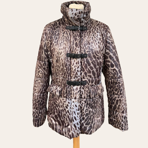 Leopard print down jacket