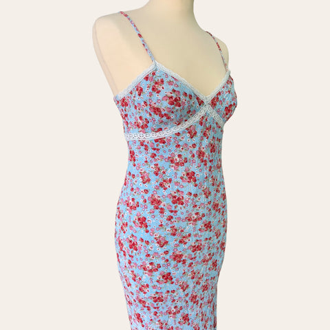 Robe mi-longue imprimé floral