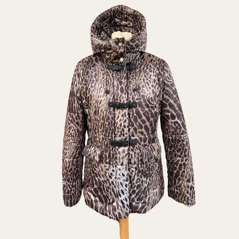 Leopard print down jacket