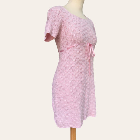 Robe rose en maille