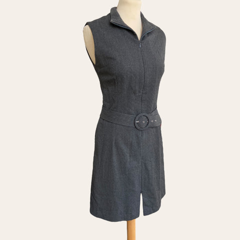 70's Wool Belted Mini Dress