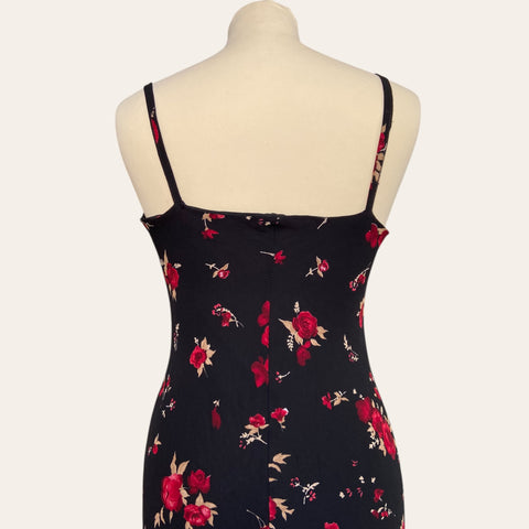 Floral print mid-length dress