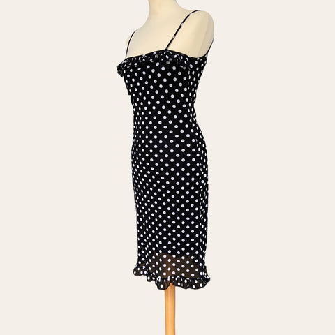 Robe midi imprimé pois