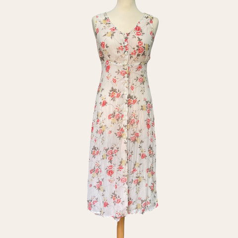 Robe boutonnée imprimé floral