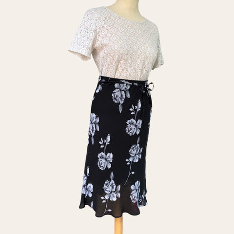 Jupe midi imprimé floral