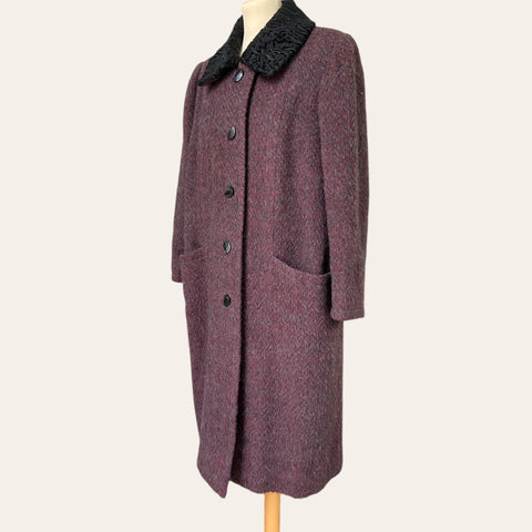 Herringbone wool coat