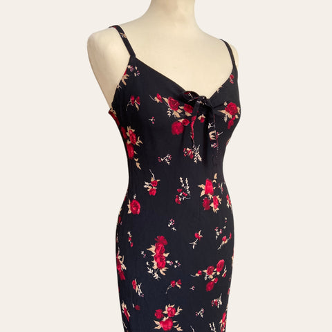 Floral print mid-length dress