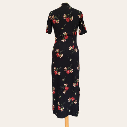 Floral print chinese dress