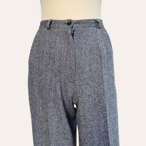 Herringbone wool pants