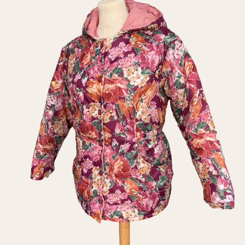 Floral print down jacket