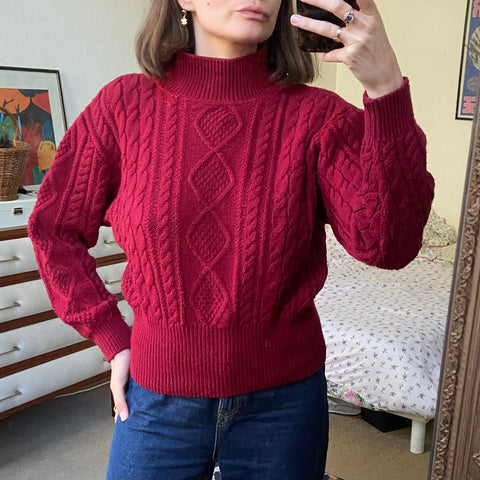 Wool cable knit