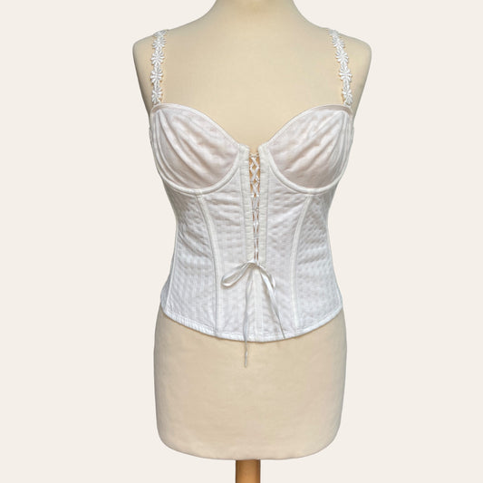 Embroidered corset bustier