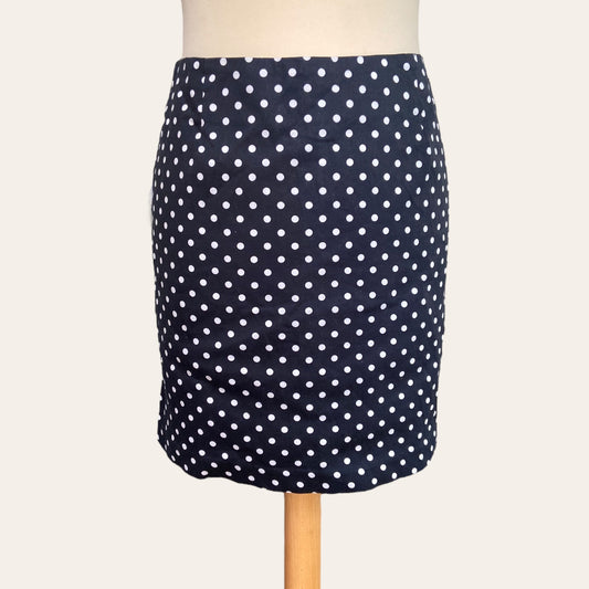 Polka dot print mini skirt