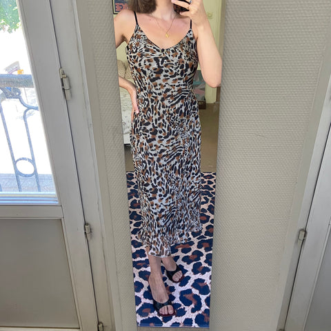 Robe midi imprimé animalier