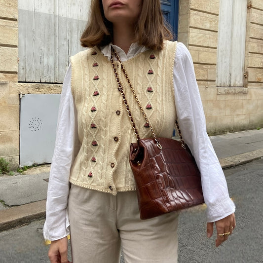 Cardigan autrichien sans manche