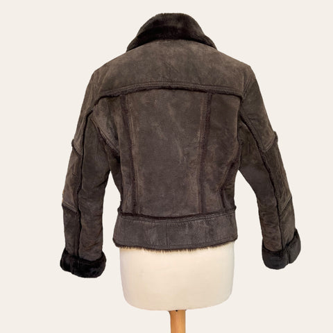 Manteau blouson en cuir