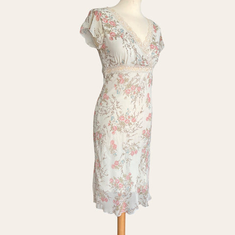 Floral print mid-length dress