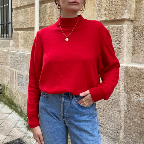 Red wool sweater