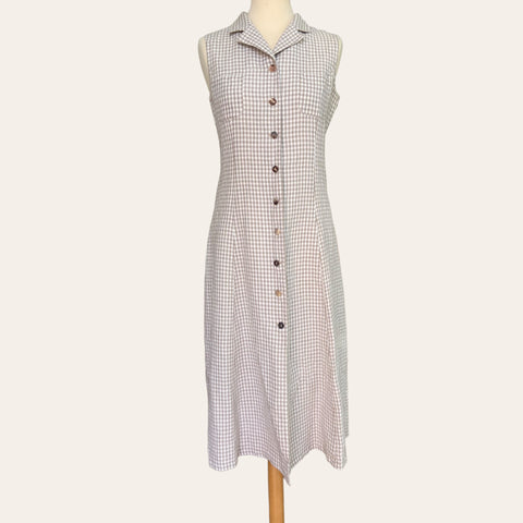 Robe midi imprimé vichy