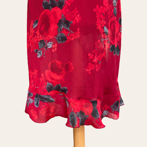 Robe mi-longue imprimé floral