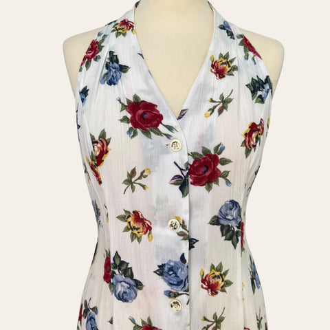 Robe boutonnée imprimé floral