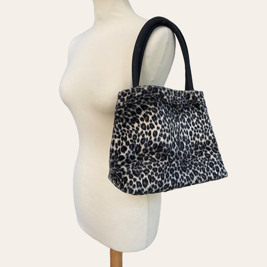 Leopard fur bag