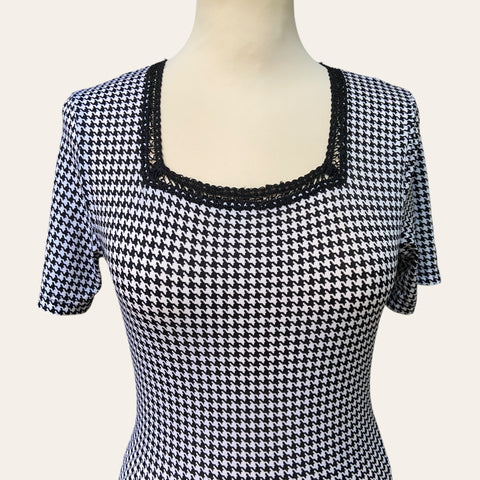 Houndstooth bodysuit