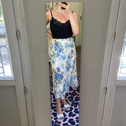 Jupe midi imprimé floral