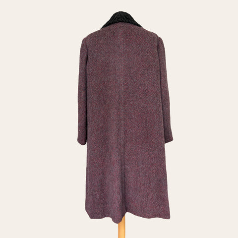 Herringbone wool coat