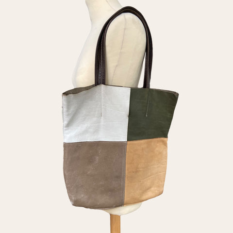 Sac patchwork en cuir