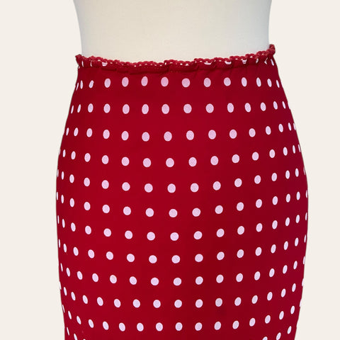 Polka dot midi skirt