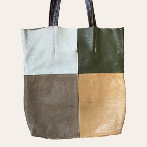 Sac patchwork en cuir