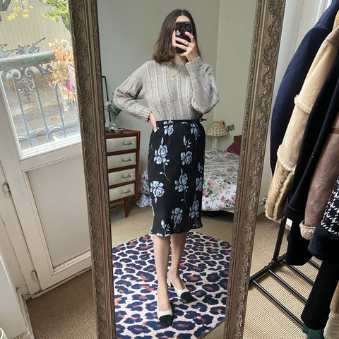 Jupe midi imprimé floral