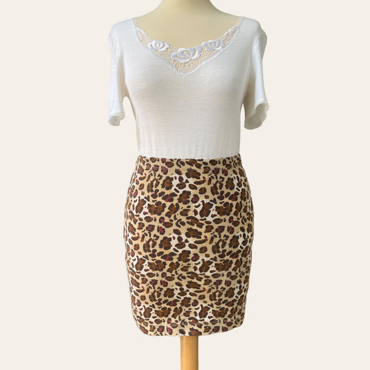 Mini jupe imprimé léopard