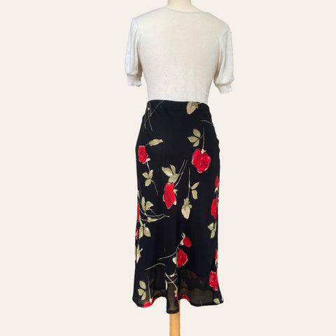 Jupe midi imprimé floral