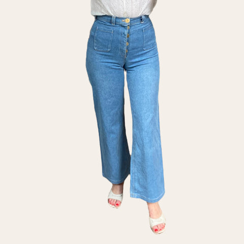 Pantalon large en denim