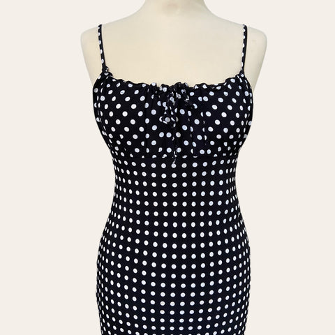 Robe midi imprimé pois