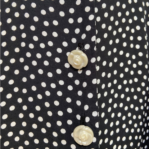 Robe boutonnée à pois