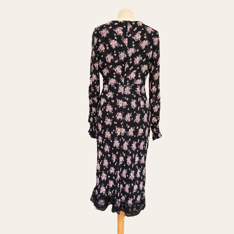 Floral print mid-length dress