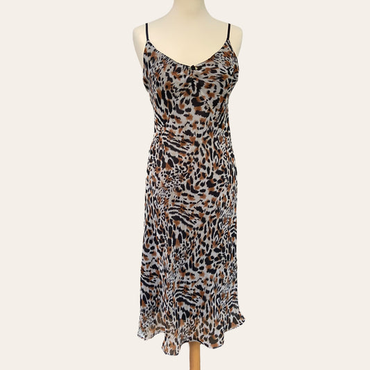 Animal print midi dress