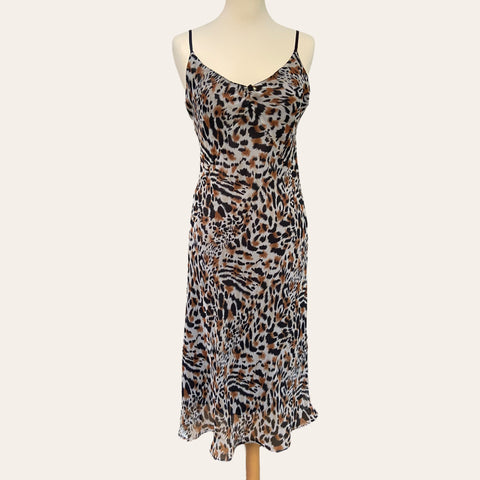 Robe midi imprimé animalier