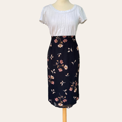 Jupe midi imprimé floral