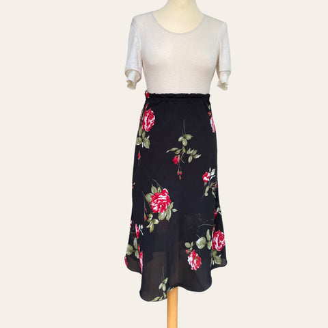 Jupe midi imprimé floral