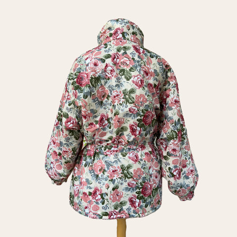 Parka doudoune imprimé floral