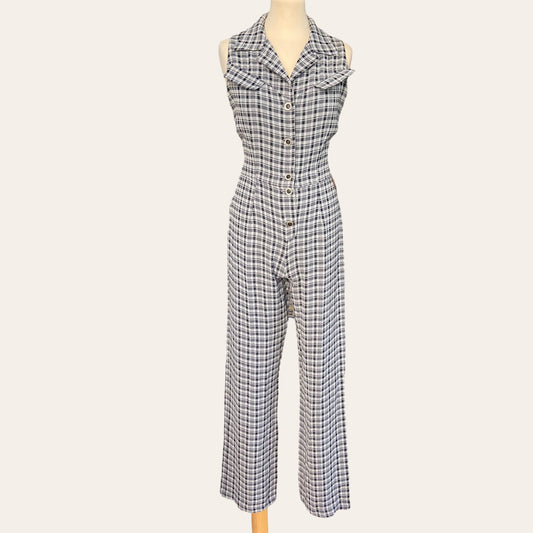 Checkered print jumpsuit