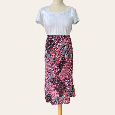 Jupe midi patchwork